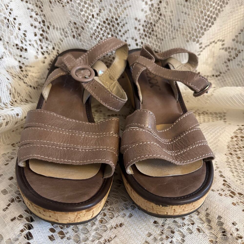The Flexx Women's US 10 Brown Leather Strappy Sandals